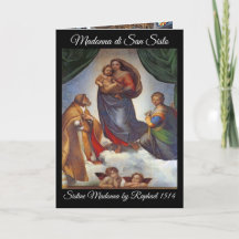 Carte de Noël Sistine Madonna