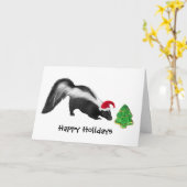 Carte de Noël Skunk (Fleur jaune)