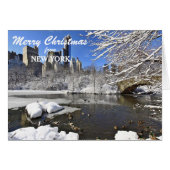 Carte de Noël Skyline de New York Central Park (Devant horizontal)