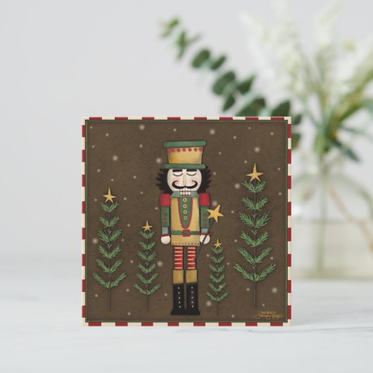 Carte de Noël Sleepy Nutcracker (Debout devant)
