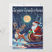 Carte de Noël "Sleigh Ride de Santa Claus" (Devant)
