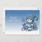 Carte de Noël Sliding Snowman (Devant)