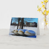 Carte de Noël "Snow Boats" (Fleur jaune)
