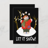 Carte de Noël Snowboard (Devant / Derrière)