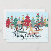 Carte de Noël Snowboard (Devant)