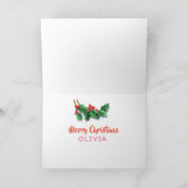 Carte de Noël snowboard carte de nom personnalisée (Intérieur)