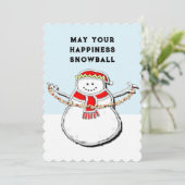 Carte de Noël Snowman (Debout devant)
