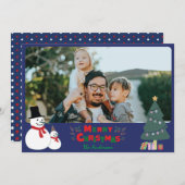 Carte de Noël Snowman (Devant / Derrière)