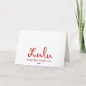 Carte de Noël Snowman (Dos)