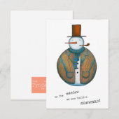 Carte de Noël Snowman (Devant / Derrière)