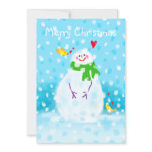 Carte de Noël Snowman
