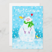 Carte de Noël Snowman (Devant / Derrière)