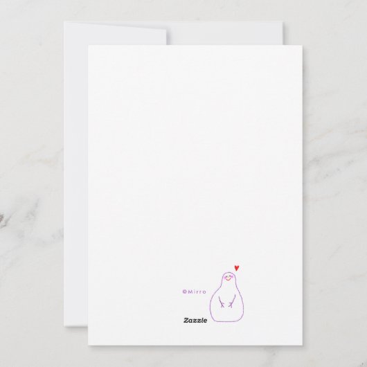 Carte de Noël Snowman (Dos)