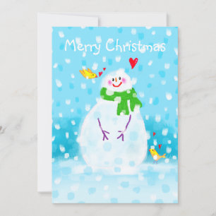 Carte de Noël Snowman