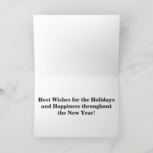 Carte de Noël Snowman grande impression (Intérieur)