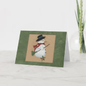 Carte de Noël Snowman grande impression (Devant)