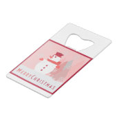 Carte de Noël Snowman Joyeux (Dos Angle)