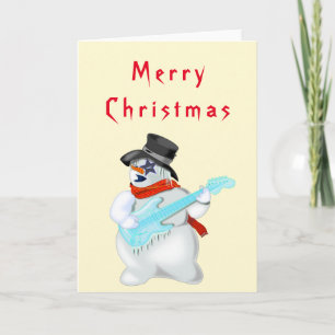 Carte de Noël Snowman musical avec Cuitar
