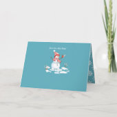 Carte de Noël Snowman Pas d'endroit pour aller nei (Dos)
