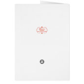 Carte de Noël Snowman Red Bow Cravate (Dos)