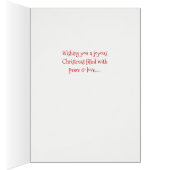 Carte de Noël Snowman Red Bow Cravate (Intérieur (Droit))