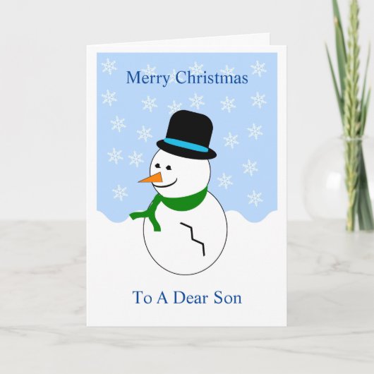 Carte de Noël Snowman Son (Devant)