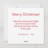 Carte de Noël Snowman Vintage (Dos)