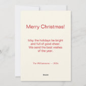 Carte de Noël Snowman Vintage (Dos)