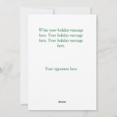 Carte de Noël Snowman Vintage customisée (Dos)