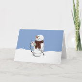 Carte de Noël Snowman W/ Lights (Devant)