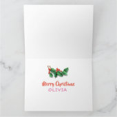 Carte de Noël snowmen carte de nom personnalisée. (Intérieur)