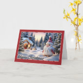 Carte de Noël Snowy Gnome (Fleur jaune)