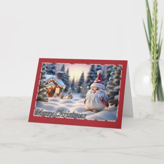 Carte de Noël Snowy Gnome (Devant)