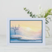 Carte de Noël Snowy Sunrise (message vide) (Debout devant)