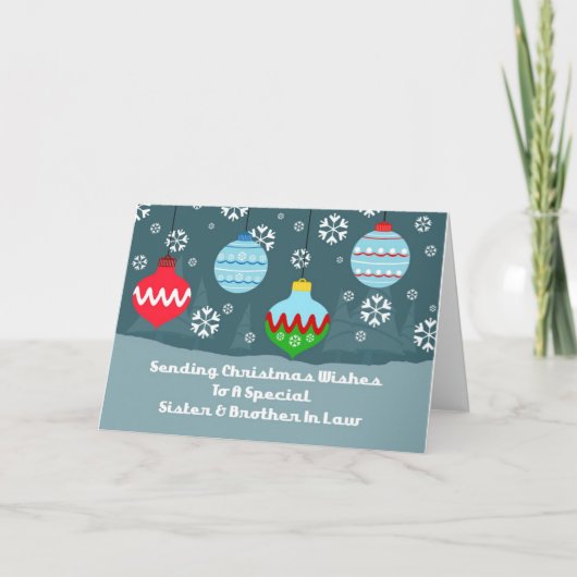 Carte de Noël Soeur & Frère En Droit (Devant)