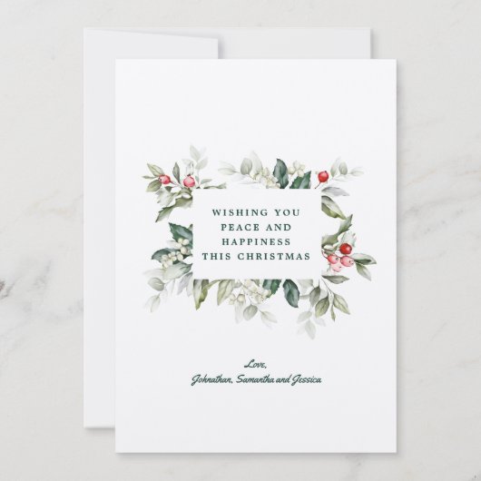 Carte de Noël Soft Winter Berry (Dos)