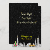 Carte de Noël Soirée Sainte Nuit Silencieuse (Devant / Derrière)