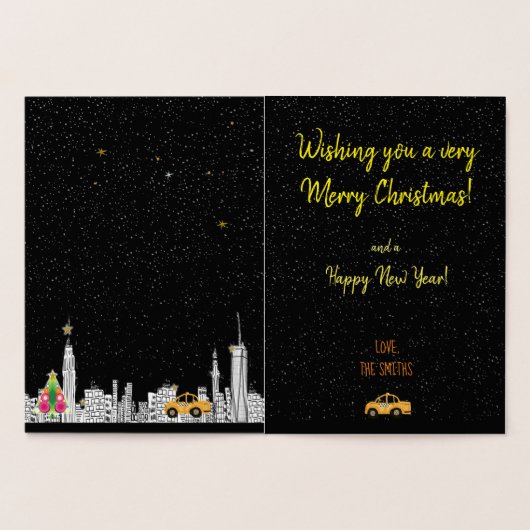 Carte de Noël Soirée Silencieuse Carol Feuille de (Intérieur)