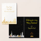 Carte de Noël Soirée Silencieuse Carol Feuille de (Affichage)