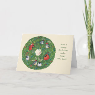 Carte de Noël Songbird Wreath