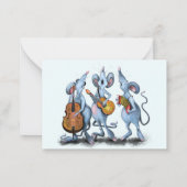 Carte de Noël Souris Musicale Joyeuse et Amusante (Dos)