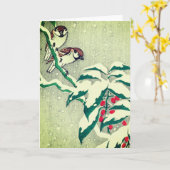 CARTE DE NOËL SPARROW RED BERRIES (Fleur jaune)