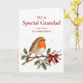 Carte de Noël spéciale pour papapa (Fleur jaune)