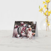 Carte de Noël Sphynx amusante (Fleur jaune)