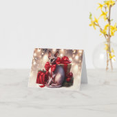 Carte de Noël Sphynx Cat (Fleur jaune)