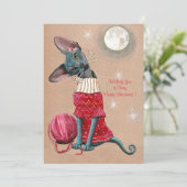 Carte de Noël Sphynx Cat (Debout devant)
