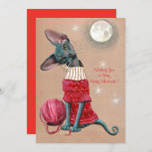 Carte de Noël Sphynx Cat (Devant / Derrière)