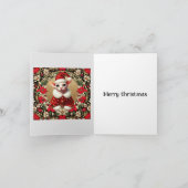 Carte de Noël Sphynx Chat Père Noël (Intérieur)