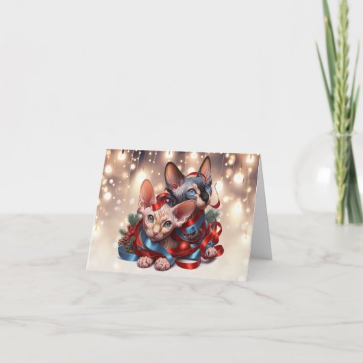 Carte de Noël Sphynx Kittens (Devant)