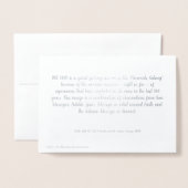 Carte de Noël Spiral Galaxy - Silver Foil (Derrière avec enveloppe)